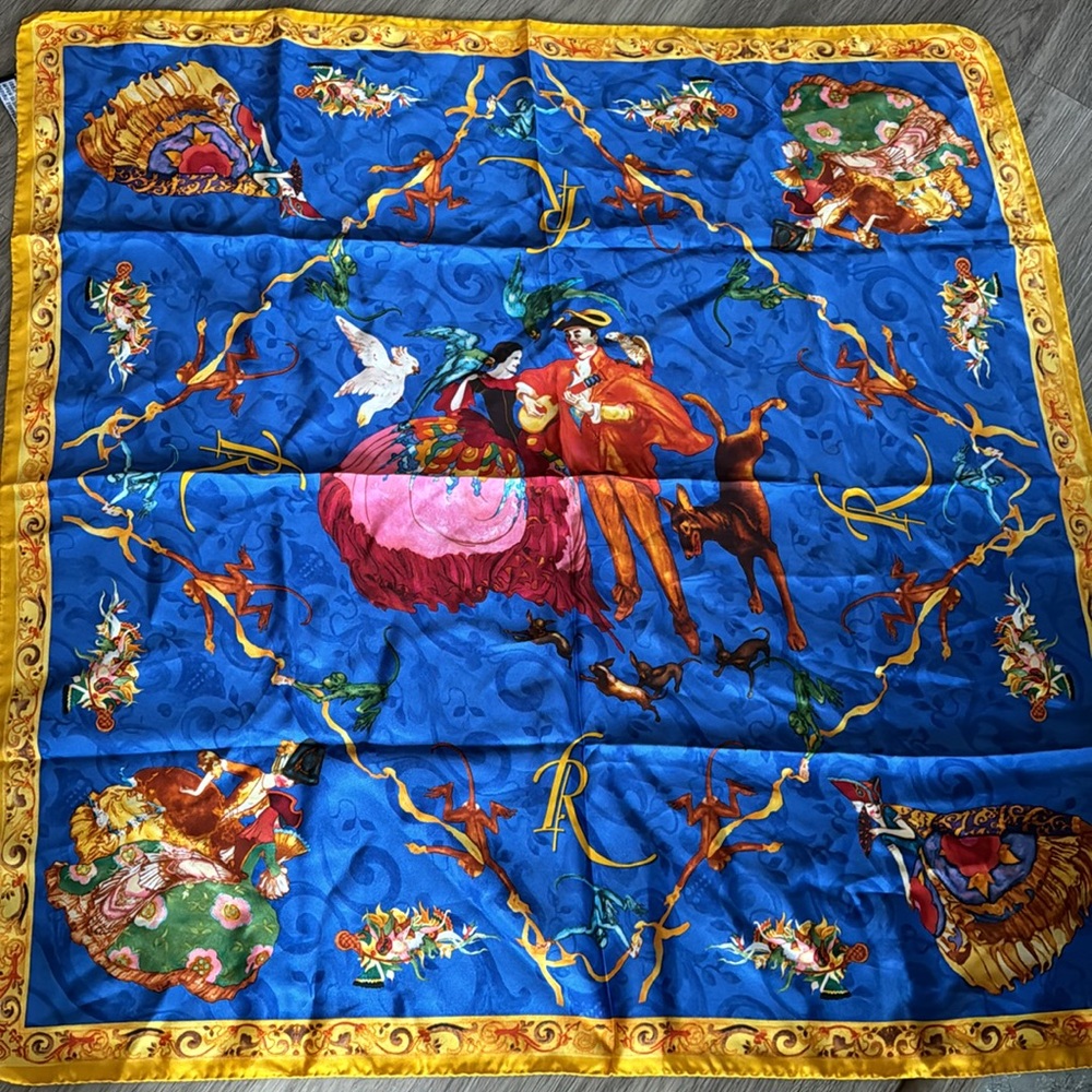 Beautiful Lunardi Silk Scarf made in Italy Vintage
